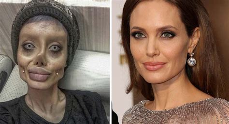 'Zombie Angelina Jolie' reveals face for first time since prison .